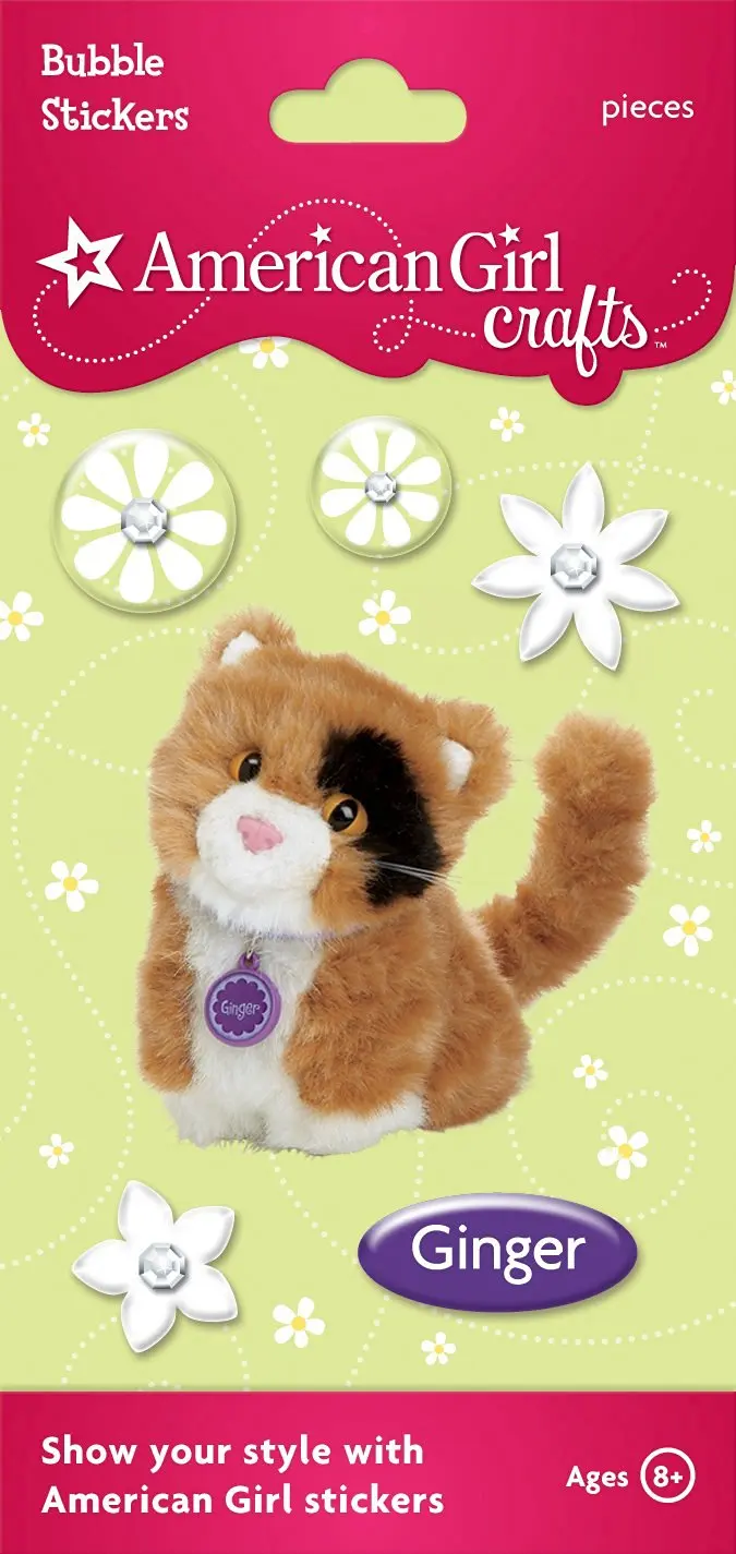 american girl crafts bubble stickers, ginger