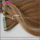 High Quality Double Drawn Brazilian Cuticle Remy Hair Honey Brown Tape Hair Extension