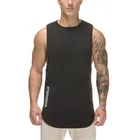 Organic Cotton Low Cut Burnout Mens Plain Fitness Gym Blank Muscle Stringer Workout Custom Tank Top