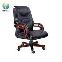 factory sale antique black ergonomic desk task wood base boss office Chair