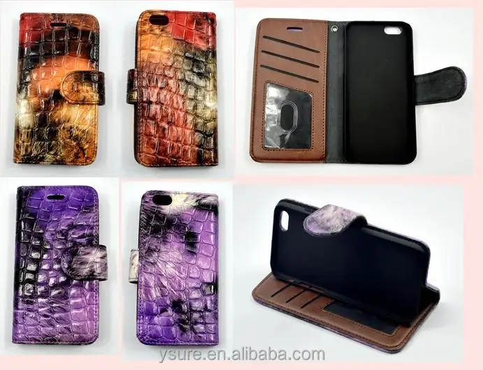 Crocodile Pattern Top Grade Flip Wallet Leather Phone Case For BLU Life One XL with PVC ID and credit card slots