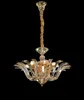 Modern Gold Crystal Pendant Light Flower Chandelier Classic Italian Design