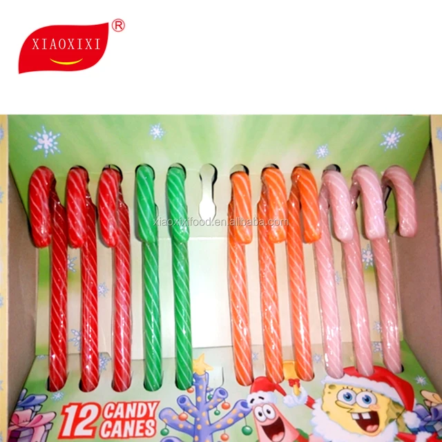 custom gift box packing fruity flavor candy canes