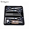 Professional Stainless Steel Rounded Tip Sharp Dog Grooming Scissors 4CR stainless steel Comb in Kit