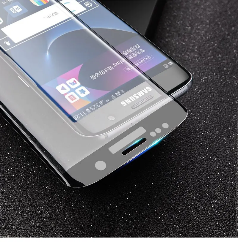 TOMKAS Glass For Samsung S7 Edge Screen Protector Film 3D Curved Edge Glass For Samsung Galaxy S7 Edge S6 Edge Screen Protector (6)