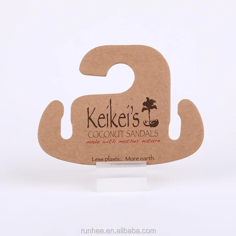 100% Recycled Paper Cardboard Shoes Hangers Customized Printing Eco Friendly