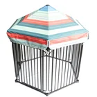 Professional Portable Exercise Iron Fence Puppy Dog Rabbit Kennel With Canopy