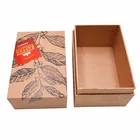 Customized empty kraft paper lid and base box t shirt printing square gift private label custom packaging gift box