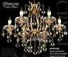 MEEROSEE New beautiful vintage lead crystal hanging lamps chandelier light rose gold free shipping MD8496-L6