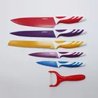 5pcs Colorful Stainless steel Kitchen knife set with PP&TPR handle