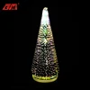 Handmade decorative 3D led glass xmas christmas cone tree light