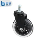 Special Furniture type rollerable 3 inch office chair castor wheels with 10*22mm stem