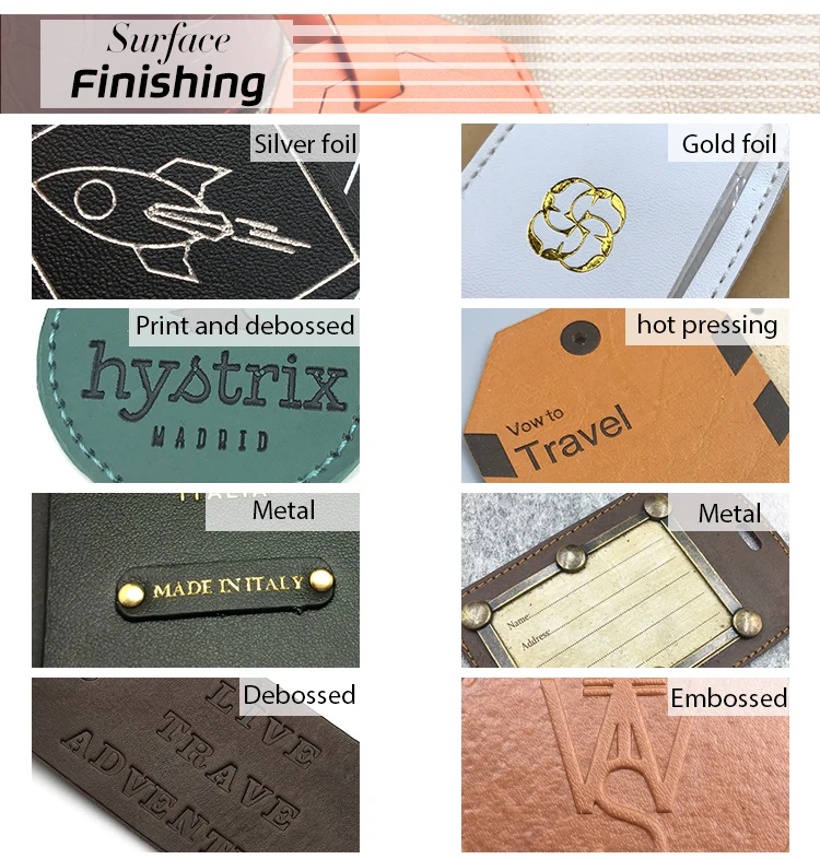 custom garment accessories leathear label/leather hang tag