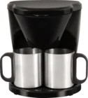 Hot selling high quality and portable mini coffee maker with 2 stainless steel cups