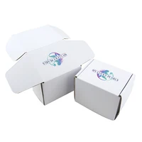 custom printed gift boxes white printed corrugated paper box