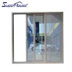 Superhouse outdoor aluminium triple sliding door stained glass sliding doors