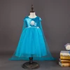 Frozen Girls Costume Handmade Nail Sequin and Lace Cloak Decorate for Frozen Girls