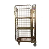 Wholesale folding metal rolling warehouse cage