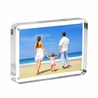 6 *8 inches round Acrylic magnetic photo frame