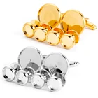 Wholesale round stud and cufflinks blank diy for tuxedo