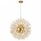 Modern Crystal Dandelion Pendant Light LED Flower Chandelier