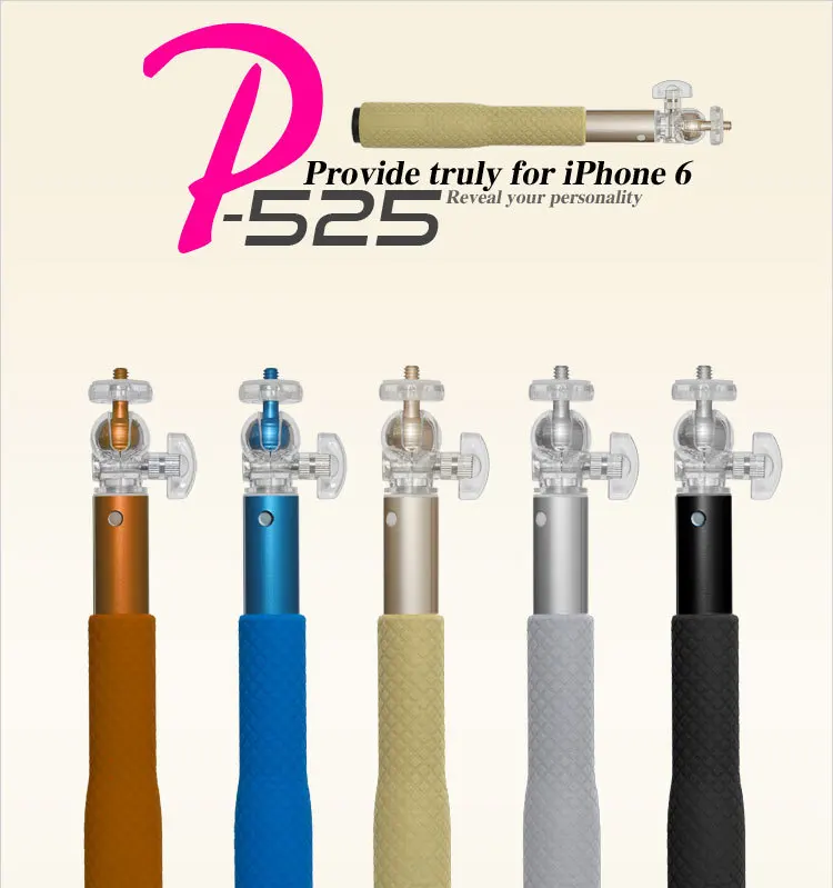 self-photographed with soft foam grip selfie stick with the trigger