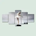 5 Panel Printed Canvas Wall Art Fabric Painting Ballet Dancer Designs