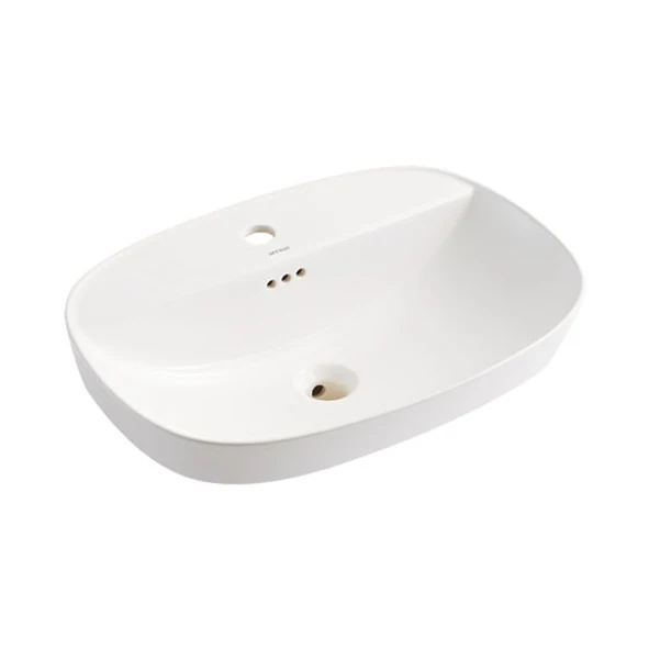 NT21 China Single Hole Countertop Sink Oval Ceramic Countertop Basin