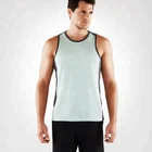 men sports tank tops plain cotton gym workout vest