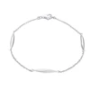 Custom Logo Wholesale Korean Style Women Link Chain China 925 Solid Silver Bangle Bracelet