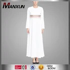 2016 Turkish Islamic Clothing Wholesale Pakistani White Maxi Dress Tall Tube Design Abaya For Women
