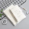 Refillable A5 Size 6-ring Bind Journal Loose Leaf Transparent PVC Cover Waterproof Notebook Snap Button Closure planner