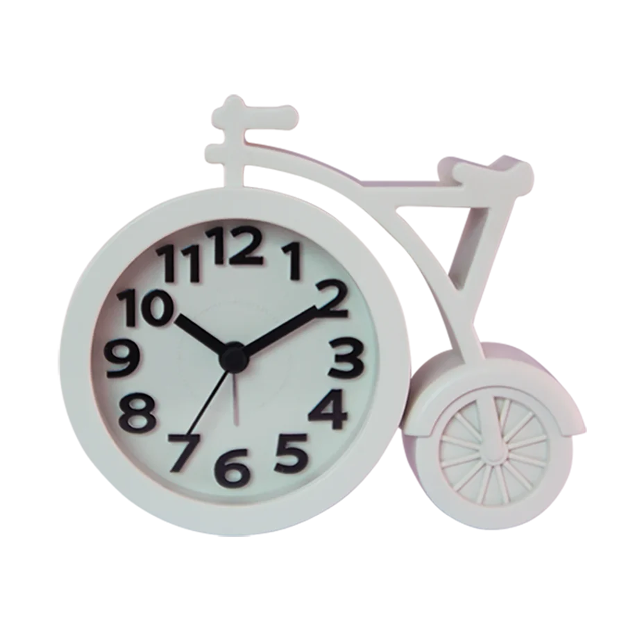 Hot Sale Bicycle Shape Promotion Beep Desk Clock With Night Light