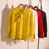Hot sale office lady butterfly collar spring woman uniform sweater