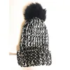 Fashion knit winter beanie hat with pom pom