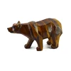 Handmade China Manufacturer Souvenir Pewter Bear Sculpture animal statues in Wood color
