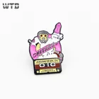 Customize metal cartoon character decorative lapel pin black finishing badge