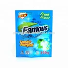 custom design 350g laundry detergent washing powder packaging bag