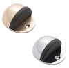 Round Door Stop Floor Mount for Home Office Hotel Solid With Rubber Plate