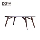 Birch plywood Top Solid beech wood base dining room table