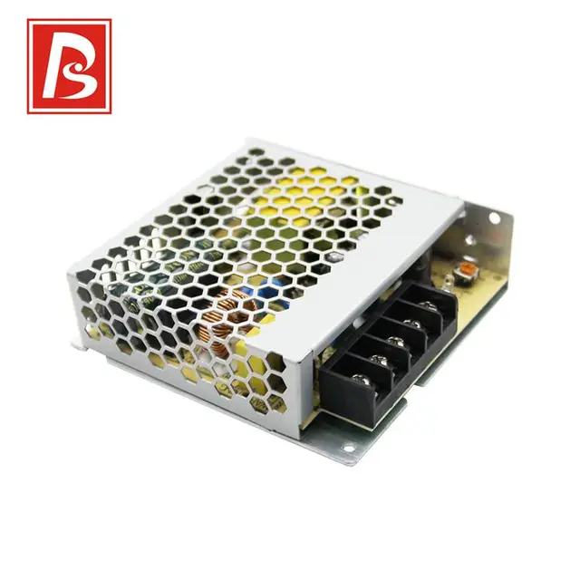 High efficiency 5V/24V 75W AC DC dual output switching power supply with LED indicator and certificate