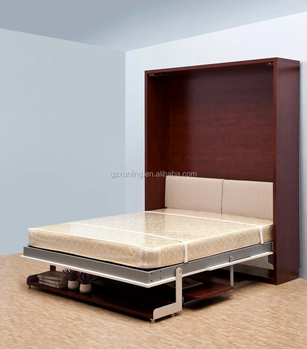 Platzsparende holz murphy bett verticle versteckte wand bett ... Rundes bett