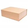 Recycled custom collapsible brown carton magnetic closure gift packaging box