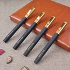 High quality luxury gold clip rubber square hotel pen with custom logo