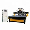 Competitive price multi heads wood working 4 axis cnc router venus 3d carving cylinder engraving machine for hot sale