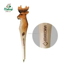 Standard Hand Carved Custom Logo Animal Wooden Pen