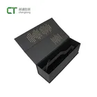 Fashion style black food folding storage wine bottle carton box