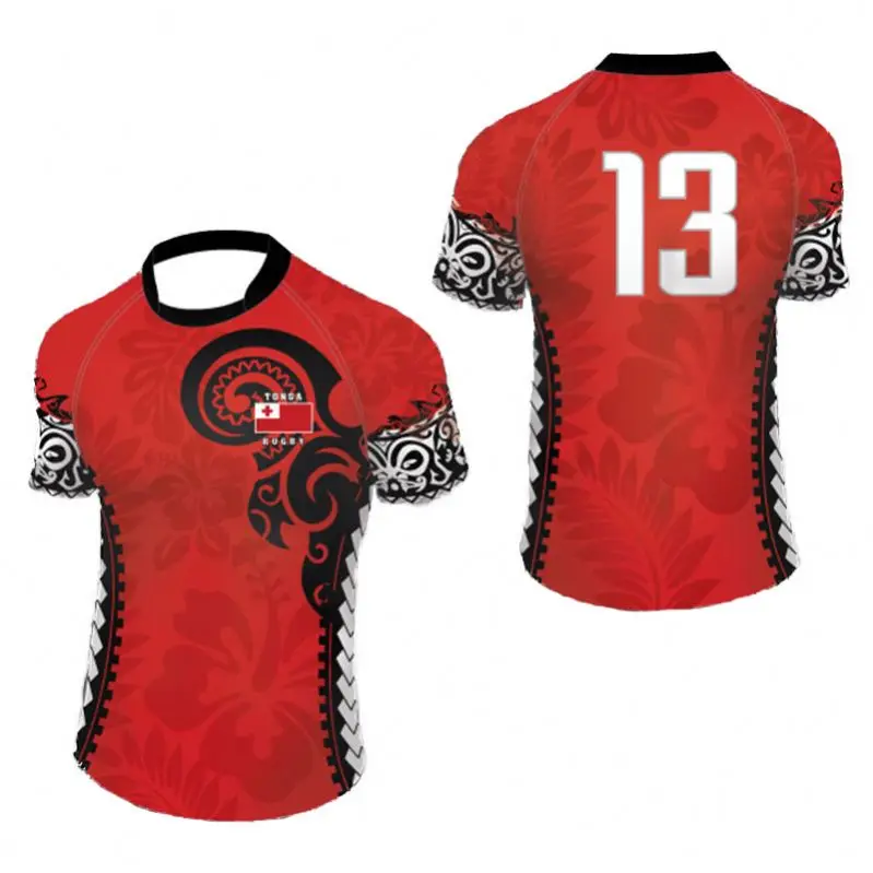 Venta Al Por Mayor De Impresion De La Sublimacion Equipo Rojo Grande Y Alto Polo Diseno Su Propia Camiseta De Rugby De Tela Buy Camisetas Rojas De Rugby Todas Las Camisetas De