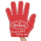 custom sports eva sponge light up hang loos foam hand