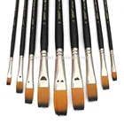 9Pcs Artist Brush Nylon Hair Watercolor Acrylic Paint Brush Set For Art Supplies Painting